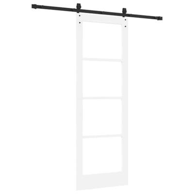 Schuifdeur met Hardware Set Wit 73.5x211 cm Massief Hout