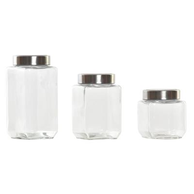Set van 3 Potjes DKD Home Decor 750 ml 8,5 x 8,5 x 18 cm Set van 3 Potjes DKD Home Decor 750 ml 8,5 x 8,5 x 18 cm