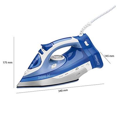 Clatronic DB 3706 Stoomstrijkijzer Wit, Blauw 2400 W - thumbnail