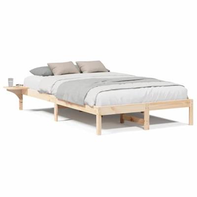 Bedframe met nachttafels Bruin 120 x 200 cm Bruin