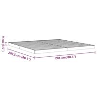 Bedframe massief grenenhout wasbruin 200x200 cm - thumbnail