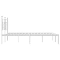 Bedframe met hoofdbord metaal wit 183x213 cm - thumbnail