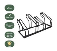 Fietsenrek BRASQ 4 fietsen BS400 zwart - thumbnail