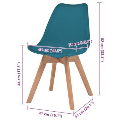 Eetkamerstoelen 4 st kunststof turquoise Eetkamerstoelen 4 st kunststof turquoise