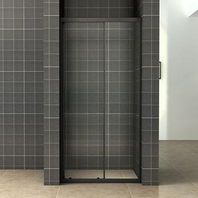 Schuifdeur Wiesbaden Skyline Douchedeur 120x200 cm 8 mm NANO Coating Mat Zwart