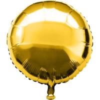 Folieballon rond goud - 46 cm - thumbnail