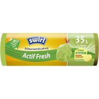 Swirl actif fresh vuilniszakken met citroengeur 35l 9 stuks - thumbnail