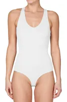 J&C corrigerende body dames - brede bandjes - Shapewear bodysuit - Wit - Huidskleur - thumbnail