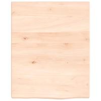 Wastafelblad 40x50x2 cm onbehandeld massief hout - thumbnail