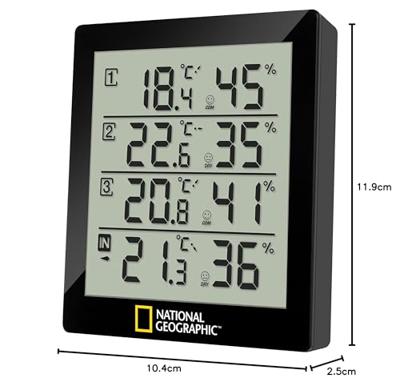 NATIONAL GEOGRAPHIC Thermo-hygrometer black 4 measurement results