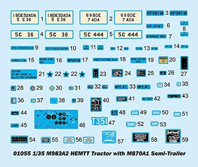 Trumpeter 1/35 M983A2 Hemtt Tractor with M870A1 Semi Trailer Trumpeter 1/35 M983A2 Hemtt Tractor with M870A1 Semi Trailer