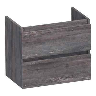 Brauer Joy - Onderkast Ondiep - 60 cm - met 2 Softclose Lades Greeploos en 1 Sifon Uitsparing - Driftwood