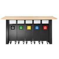 Facom Set van 5 afvalsorteerbakken | JLS3-5BINS JLS3-5BINS - thumbnail