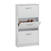Schoenenkast - Wit decor - 3 kleppen - 6 paar - L58,5 x H104,5 x D17 cm - Made in Germany - thumbnail