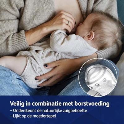 Fopspeen 3-6 maanden harmony light grey/dark grey 2 Stuks