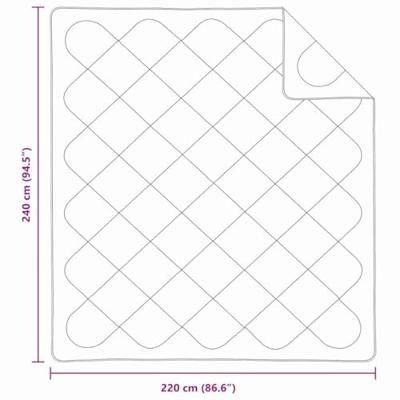 VidaXL Dekbed wit 200 x 155 x 4 cm polyester