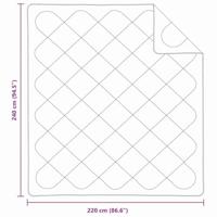 VidaXL Dekbed wit 200 x 155 x 4 cm polyester - thumbnail