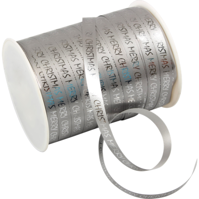 Lint | 10mm | 250m | Merry Christmas | PP | zilver