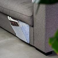 QUVIO Organizer voor bed of bank vilt grijs - thumbnail