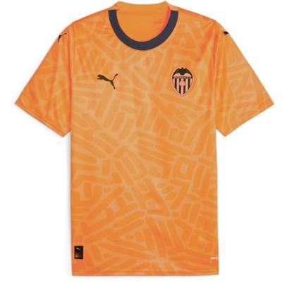 Heren Voetbal T-shirt met Korte Mouwen Puma Valencia CF 3rd Kit 23/24 Oranje - Maat: M