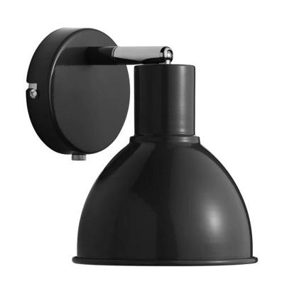 Wandlamp zwart Nordlux 'Pop' leeslamp E27 fitting met stekker 15 cm