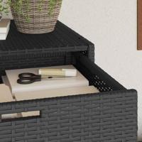 Tuinkast 105x55x113 cm poly rattan zwart - thumbnail