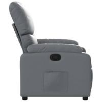 Fauteuil verstelbaar kunstleer grijs - thumbnail