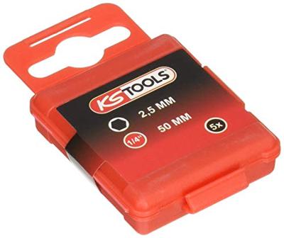 KS Tools 911.2807 Inbus-bit Speciaal staal Vernikkeld E 6.3 5 stuk(s)