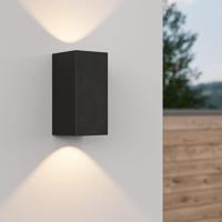 Selma - LED Wandlamp - 2x GU10 - IP65 - Up & Down Light - Dimbaar - Zwart - Excl. Lichtbron - thumbnail