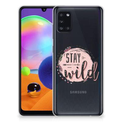 Samsung Galaxy A31 Telefoonhoesje met Naam Boho Stay Wild Samsung Galaxy A31 Telefoonhoesje met Naam Boho Stay Wild