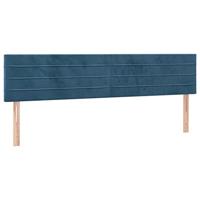 Boxspring met matras fluweel donkerblauw 160x200 cm - thumbnail