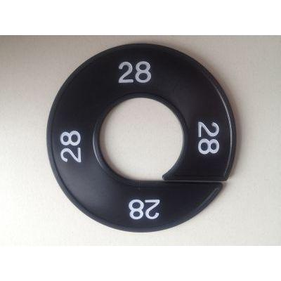 Maatring zwart/wit 28