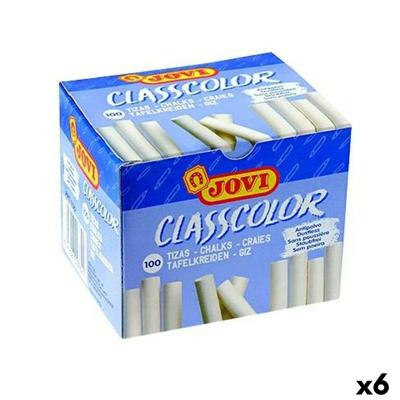 Krijtjes Jovi CLASSCOLOR Wit 80 mm Ø 9 mm 100 Onderdelen (6 Stuks)