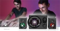 Nedis GSPR41021BK Gaming Speaker Speaker-kanalen: 2.1 Netvoeding 3,5 Mm Male 75 W Led Volumebediening - thumbnail