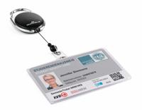 Durable flexibele kaarthouder met afrolmechanisme style, zwart - thumbnail