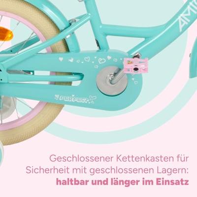 AMIGO Perfect 12 Inch 21 cm Meisjes Terugtraprem Turquoise