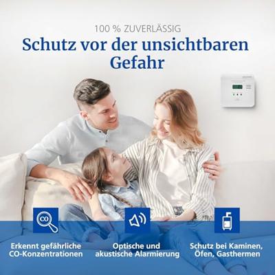 Hekatron KonexXt CO One Koolmonoxidemelder Incl. batterij (10 jaar) werkt op batterijen Detectie van Koolmonoxide - thumbnail