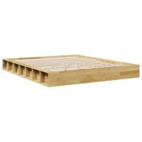 Bedframe zonder matras 140x190 cm massief hout eiken - thumbnail