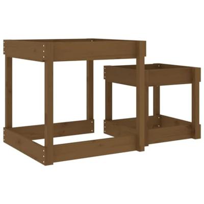 Zandtafels 2 st massief grenenhout honingbruin Zandtafels 2 st massief grenenhout honingbruin