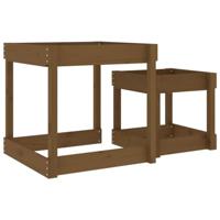 Zandtafels 2 st massief grenenhout honingbruin - thumbnail