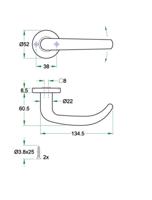 Krukgarn FAME PL rvs mat Miva WC 8mm - thumbnail