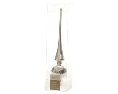 Decoris piek glas zilver glans 6x26cm