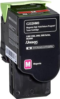 Lexmark Tonercassette (recycling) C2325 C2425 C2535 MC2325 MC2425 MC2535 MC2640 Origineel Magenta 2300 bladzijden C232HM0
