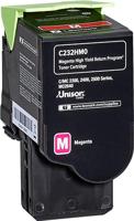 Lexmark Tonercassette (recycling) C2325 C2425 C2535 MC2325 MC2425 MC2535 MC2640 Origineel Magenta 2300 bladzijden C232HM0 - thumbnail