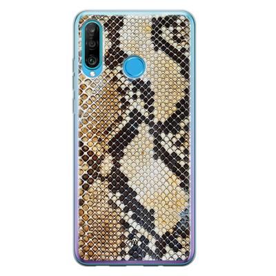 Huawei P30 Lite siliconen hoesje - Golden snake Huawei P30 Lite siliconen hoesje - Golden snake