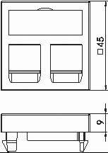 OBO Bettermann 6119214 Afdekking Datatechniekdrager (b x h x d) 45 x 45 x 9 mm 1 stuk(s) Wit OBO Bettermann 6119214 Afdekking Datatechniekdrager (b x h x d) 45 x 45 x 9 mm 1 stuk(s) Wit