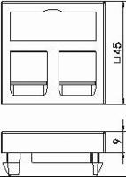 OBO Bettermann 6119214 Afdekking Datatechniekdrager (b x h x d) 45 x 45 x 9 mm 1 stuk(s) Wit - thumbnail