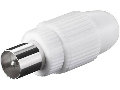 Coax-stekker met schroefbevestiging Kabeldiameter: 9.50 mm Goobay