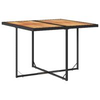 5-delige Tuinset met kussens poly rattan zwart - thumbnail