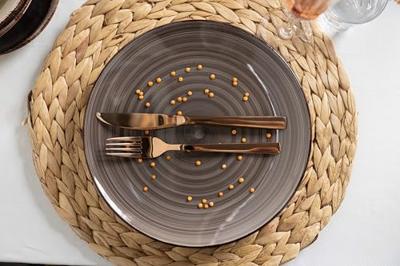 Cookinglife Ontbijtborden / Dessertborden Delice Grijs ø 19 cm - 6 stuks